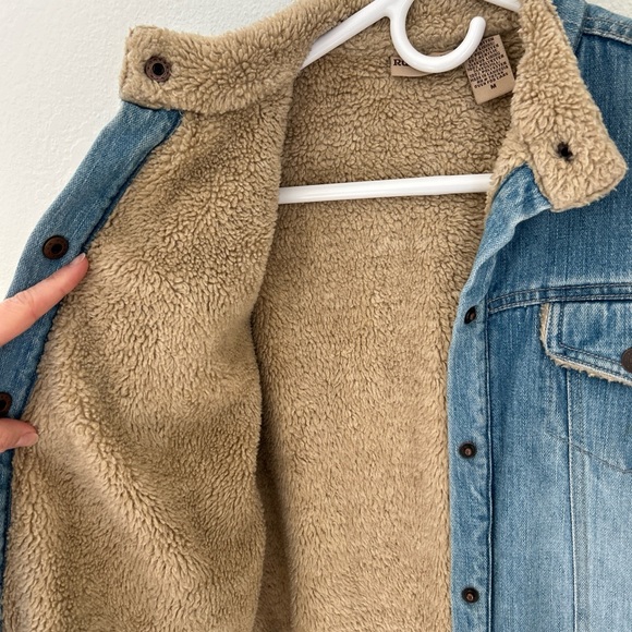 Ruff Hewn vintage denim and shearling lined jacket size Medium - Picture 2 of 11